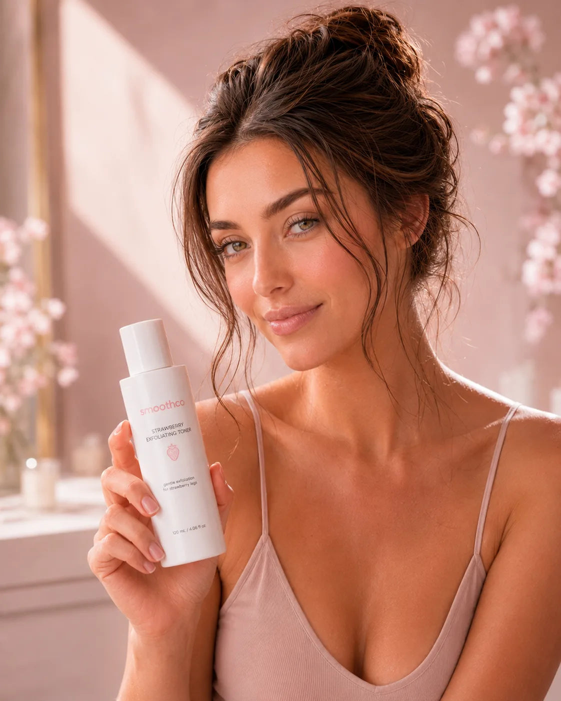 Smoothco Strawberry Exfoliating Toner with strawberries