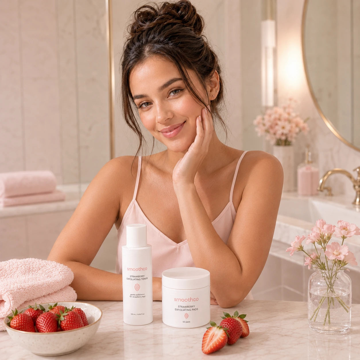 Smoothco toner and pads routine